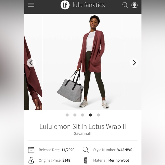 Lululemon Sit in Lotus wrap II, size 8, color Savannah NWT - Picture 1 of 7